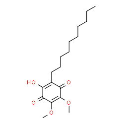 ChemSpider 2D Image | 2-Decyl-3-hydroxy-5,6-dimethoxy-1,4-benzoquinone | C18H28O5