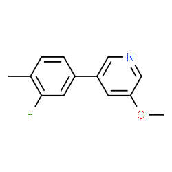 ChemSpider 2D Image | 3-(3-Fluoro-4-methylphenyl)-5-methoxypyridine | C13H12FNO