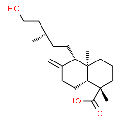 ChemSpider 2D Image | (1S,4aR,5S,8aR)-5-[(3R)-5-Hydroxy-3-methylpentyl]-1,4a-dimethyl-6-methylenedecahydro-1-naphthalenecarboxylic acid | C20H34O3
