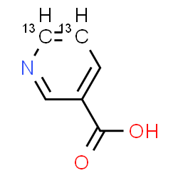 ChemSpider 2D Image | 3-(5,6-~13~C_2_)Pyridinecarboxylic acid | C413C2H5NO2