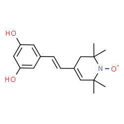 ChemSpider 2D Image | {4-[(E)-2-(3,5-Dihydroxyphenyl)vinyl]-2,2,6,6-tetramethyl-3,6-dihydro-1(2H)-pyridinyl}oxidanyl | C17H22NO3