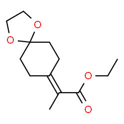 ChemSpider 2D Image | Ethyl 2-(1,4-dioxaspiro[4.5]dec-8-ylidene)propanoate | C13H20O4