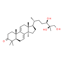 ChemSpider 2D Image | (24R,25R)-24,25,26-Trihydroxylanosta-7,9(11)-dien-3-one | C30H48O4