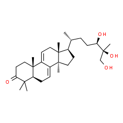 ChemSpider 2D Image | (24R,25S)-24,25,26-Trihydroxylanosta-7,9(11)-dien-3-one | C30H48O4