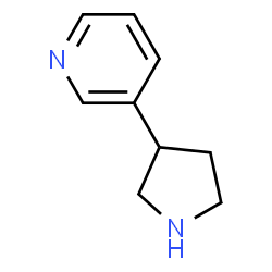 ChemSpider 2D Image | 3-pyrrolidin-3-ylpyridine | C9H12N2