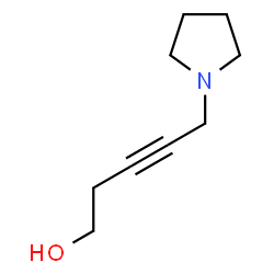 ChemSpider 2D Image | 5-(1-Pyrrolidinyl)-3-pentyn-1-ol | C9H15NO