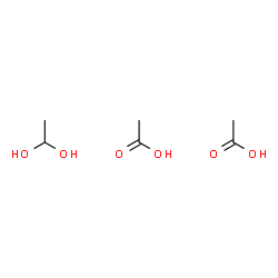 ChemSpider 2D Image | 1,1-Ethanediol - acetic acid (1:2) | C6H14O6