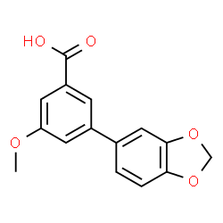 ChemSpider 2D Image | 3-(1,3-Benzodioxol-5-yl)-5-methoxybenzoic acid | C15H12O5