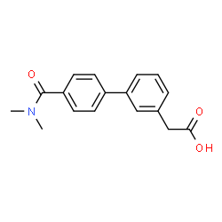 ChemSpider 2D Image | [4'-(Dimethylcarbamoyl)-3-biphenylyl]acetic acid | C17H17NO3