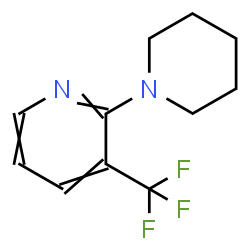 ChemSpider 2D Image | 2-(1-Piperidinyl)-3-(trifluoromethyl)pyridine | C11H13F3N2