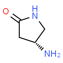 ChemSpider 2D Image | (R)-4-aminopyrrolidin-2-one | C4H8N2O