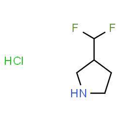 ChemSpider 2D Image | 3-(difluoromethyl)pyrrolidine hydrochloride | C5H10ClF2N