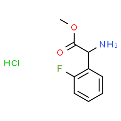 ChemSpider 2D Image | Methyl amino(2-fluorophenyl)acetate hydrochloride (1:1) | C9H11ClFNO2