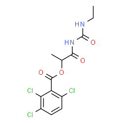 ChemSpider 2D Image | 1-[(Ethylcarbamoyl)amino]-1-oxo-2-propanyl 2,3,6-trichlorobenzoate | C13H13Cl3N2O4