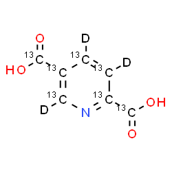 ChemSpider 2D Image | 2,5-(~13~C_5_,~2~H_3_)Pyridine(~13~C_2_)dicarboxylic acid | 13C7H2D3NO4