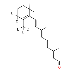ChemSpider 2D Image | (4,4,18,18,18-~2~H_5_)Retinal | C20H23D5O