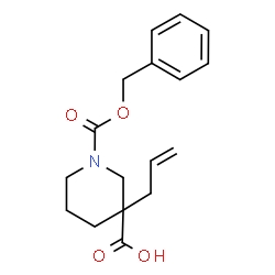 ChemSpider 2D Image | 3-Allyl-1-[(benzyloxy)carbonyl]-3-piperidinecarboxylic acid | C17H21NO4