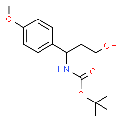 ChemSpider 2D Image | tert-Butyl (3-hydroxy-1-(4-methoxyphenyl)propyl)carbamate | C15H23NO4
