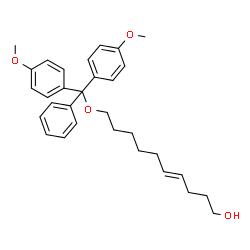 ChemSpider 2D Image | (4E)-10-[Bis(4-methoxyphenyl)(phenyl)methoxy]-4-decen-1-ol | C31H38O4