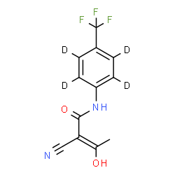 ChemSpider 2D Image | (2E)-2-Cyano-3-hydroxy-N-[4-(trifluoromethyl)(~2~H_4_)phenyl]-2-butenamide | C12H5D4F3N2O2