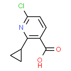 ChemSpider 2D Image | 6-Chloro-2-cyclopropylnicotinic acid | C9H8ClNO2