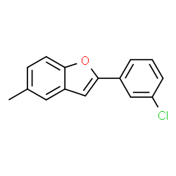 ChemSpider 2D Image | 2-(3-Chlorophenyl)-5-methylbenzofuran | C15H11ClO