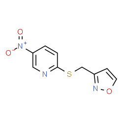 ChemSpider 2D Image | 5-Nitro-2-[(1,2-oxazol-3-ylmethyl)sulfanyl]pyridine | C9H7N3O3S