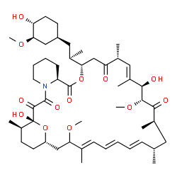 ChemSpider 2D Image | (1R,9S,12S,15R,16E,18R,19R,21R,23S,24E,26E,28E,32S,35R)-1,18-Dihydroxy-12-{(2R)-1-[(1S,3R,4R)-4-hydroxy-3-methoxycyclohexyl]-2-propanyl}-19,30-dimethoxy-15,17,21,23,29,35-hexamethyl-11,36-dioxa-4-azat
ricyclo[30.3.1.0~4,9~]hexatriaconta-16,24,26,28-tetraene-2,3,10,14,20-pentone | C51H79NO13
