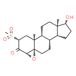 ChemSpider 2D Image | (5xi,8xi,9xi,10xi,13xi,14xi)-17-Hydroxy-2-(methylsulfonyl)-4,5-epoxyandrostan-3-one | C20H30O5S