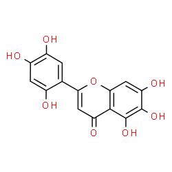 ChemSpider 2D Image | 5,6,7-Trihydroxy-2-(2,4,5-trihydroxyphenyl)-4H-chromen-4-one | C15H10O8