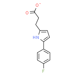 ChemSpider 2D Image | 3-[5-(4-Fluorophenyl)-1H-pyrrol-2-yl]propanoate | C13H11FNO2