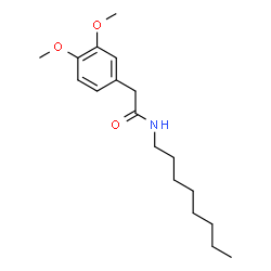 ChemSpider 2D Image | 2-(3,4-Dimethoxyphenyl)-N-octylacetamide | C18H29NO3