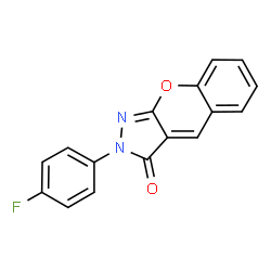 ChemSpider 2D Image | 2-(4-Fluorophenyl)chromeno[2,3-c]pyrazol-3(2H)-one | C16H9FN2O2