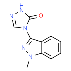 ChemSpider 2D Image | 4-(1-Methyl-1H-indazol-3-yl)-2,4-dihydro-3H-1,2,4-triazol-3-one | C10H9N5O