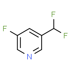 ChemSpider 2D Image | 3-(Difluoromethyl)-5-fluoropyridine | C6H4F3N