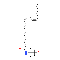 ChemSpider 2D Image | Linoleoyl Ethanolamide-d4 | C20H33D4NO2