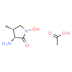 ChemSpider 2D Image | (3R,4R)-3-Amino-1-hydroxy-4-methyl-2-pyrrolidinone acetate (1:1) | C7H14N2O4