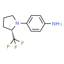 ChemSpider 2D Image | 4-[(2S)-2-(Trifluoromethyl)-1-pyrrolidinyl]aniline | C11H13F3N2