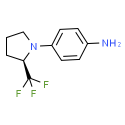 ChemSpider 2D Image | 4-[(2R)-2-(Trifluoromethyl)-1-pyrrolidinyl]aniline | C11H13F3N2