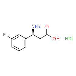 ChemSpider 2D Image | (3S)-3-Amino-3-(3-fluorophenyl)propanoic acid hydrochloride (1:1) | C9H11ClFNO2