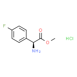 ChemSpider 2D Image | Methyl (2S)-amino(4-fluorophenyl)acetate hydrochloride (1:1) | C9H11ClFNO2