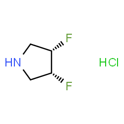 ChemSpider 2D Image | cis-3,4-Difluoropyrrolidine hydrochloride | C4H8ClF2N