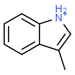 ChemSpider 2D Image | 3-Methyl-1H-indolium | C9H10N