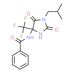 ChemSpider 2D Image | N-[1-Isobutyl-2,5-dioxo-4-(trifluoromethyl)-4-imidazolidinyl]benzamide | C15H16F3N3O3