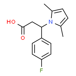 ChemSpider 2D Image | 3-(2,5-Dimethyl-1H-pyrrol-1-yl)-3-(4-fluorophenyl)propanoic acid | C15H16FNO2