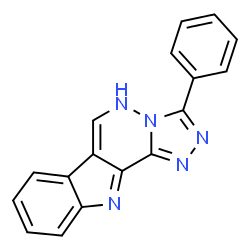 ChemSpider 2D Image | 3-Phenyl-5H-[1,2,4]triazolo[4',3':2,3]pyridazino[4,5-b]indole | C17H11N5
