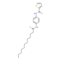 ChemSpider 2D Image | N-[4-(Dodecanoylamino)phenyl]-2-thiophenecarboxamide | C23H32N2O2S
