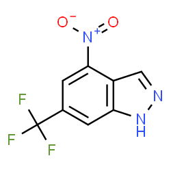 ChemSpider 2D Image | 4-Nitro-6-(trifluoromethyl)-1H-indazole | C8H4F3N3O2