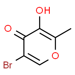 ChemSpider 2D Image | 5-Bromo-3-hydroxy-2-methyl-4H-pyran-4-one | C6H5BrO3