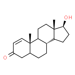 ChemSpider 2D Image | (9xi,14xi,17beta)-17-Hydroxyandrost-1-en-3-one | C19H28O2